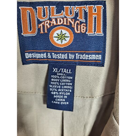 Duluth Trading Men's Beige DuluthFlex Fire Hose Presentation Jacket Size XLT - Picture 10 of 10